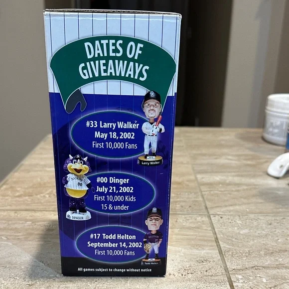 Todd Helton Bobblehead Colorado Rockies Oroweat 2002 Collectors Series - Picture 10 of 12